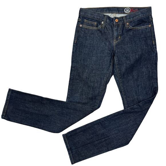 Gap 1969 Y2K Low-Rise Jeans Women's 4R Straight Dark Wash Stretch Denim Grunge - Picture 1 of 9